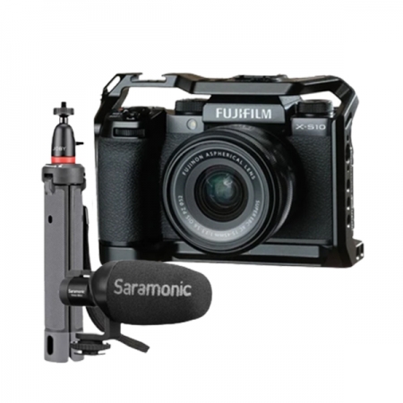 Fujifilm X S10 15 45mm f3.5 5.6 OIS PZ Bundling Vlogging Kit Black