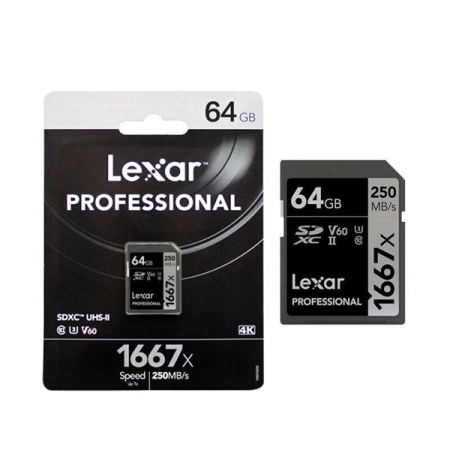 Lexar Professional SDXC 64GB UHS II 250MBs