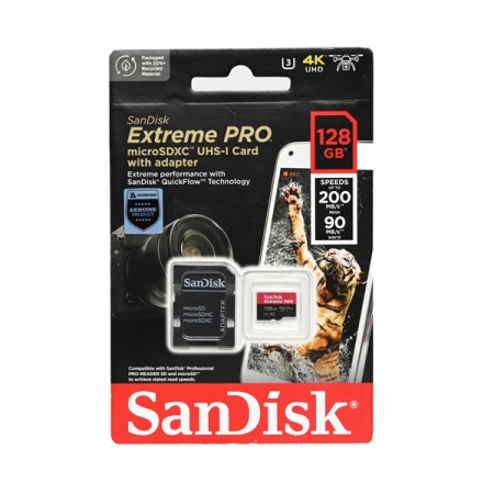 Sandisk Micro SDXC Extreme Pro 128GB 200MBs with Adapter