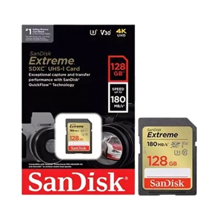 Sandisk SDXC Extreme 128GB 180MB